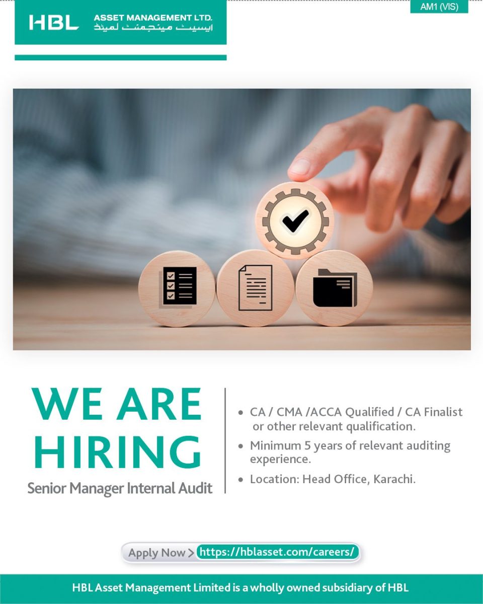 HBL Asset Management Ltd Jobs Senior Manager Internal Audit 1