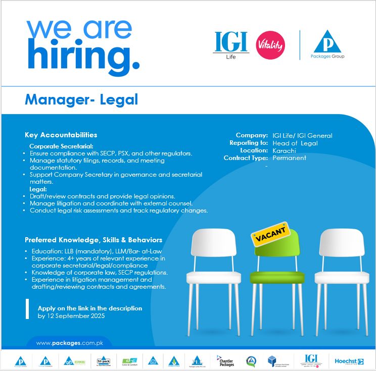 IGI General Life Jobs Manager Legal 1