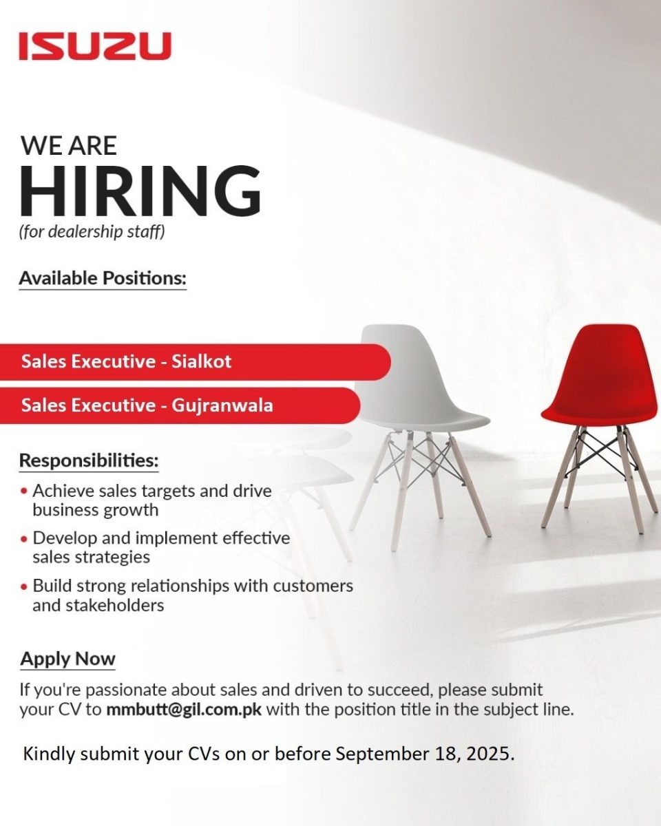 ISUZU Ghandhara Industries Limited Jobs September 2025 1