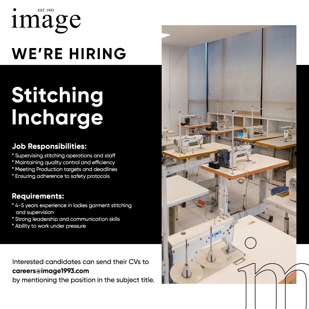 Image Pakistan Limited Jobs Stitching Incharge 1