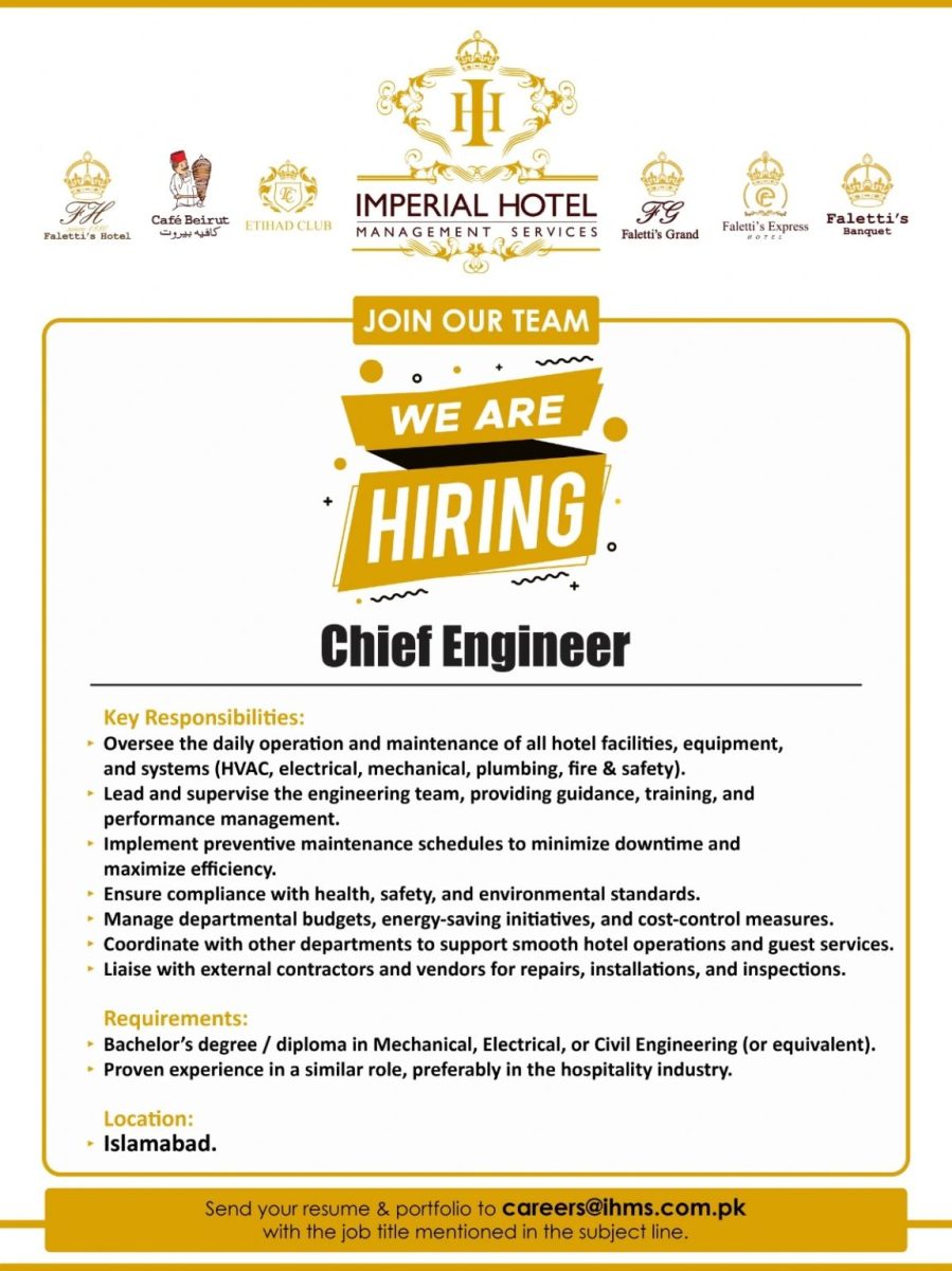 Imperial Hotel Management Services Jobs September 2025 1