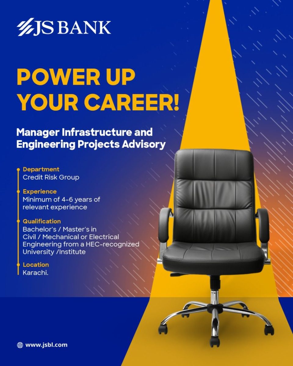 JS Bank Jobs Manager Infrastructure and Engineering Projects Advisory 1