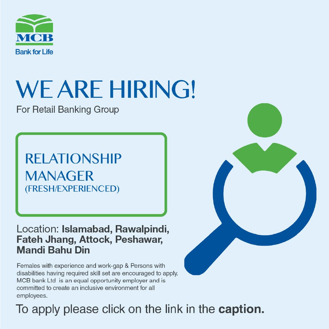 MCB Bank Limited Jobs Relationship Manager 1