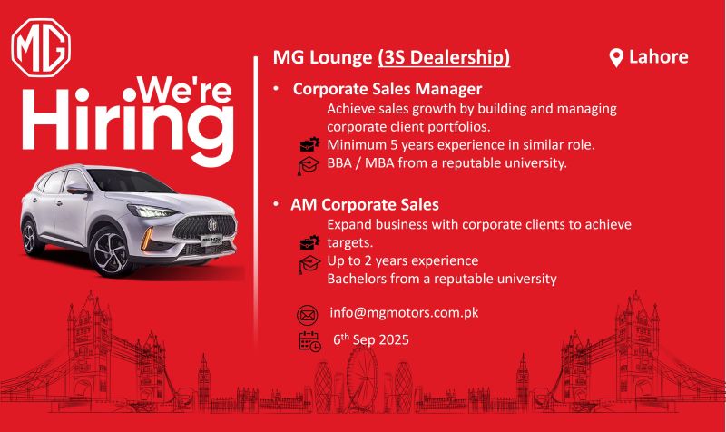MG Motors Pakistan Jobs September 2025 2