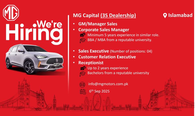 MG Motors Pakistan Jobs September 2025 3