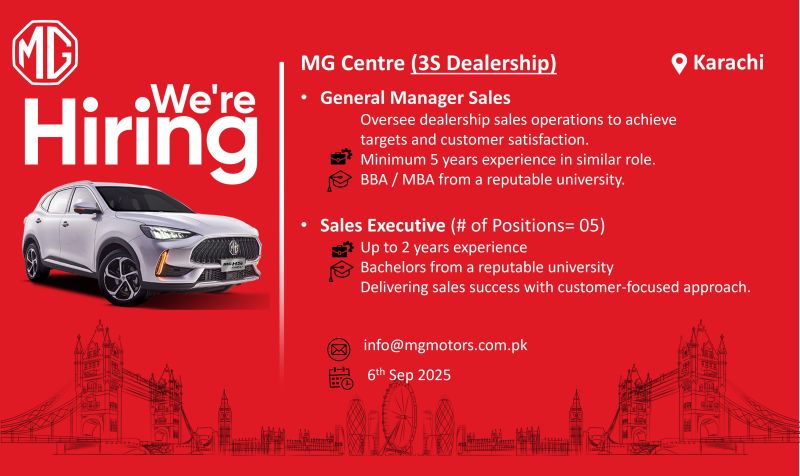 MG Motors Pakistan Jobs September 2025 1