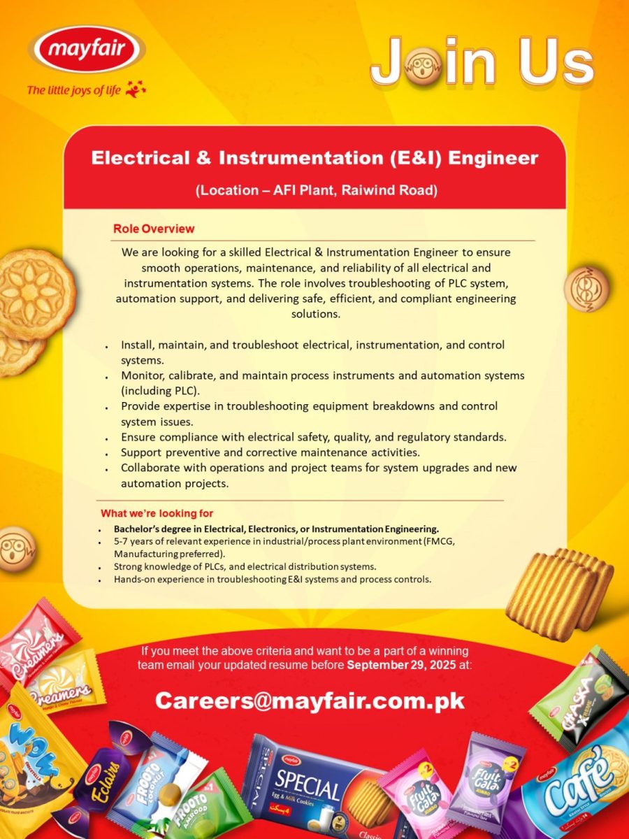 Mayfair Pakistan Jobs Electrical & Instrumentation (E&I) Engineer 1