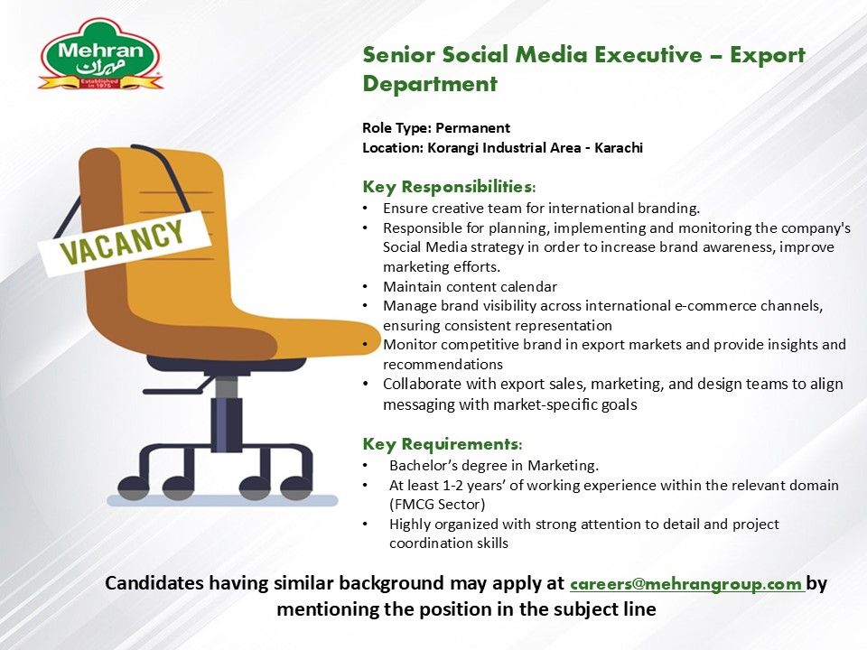 Mehran Group Jobs September 2025 2