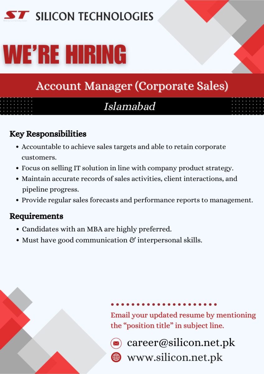 Silicon Technologies Jobs Accounts Manager 1