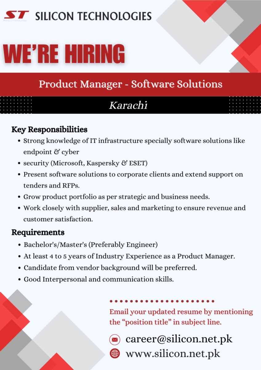 Silicon Technologies ST Jobs Project Manager Software Solutions 1