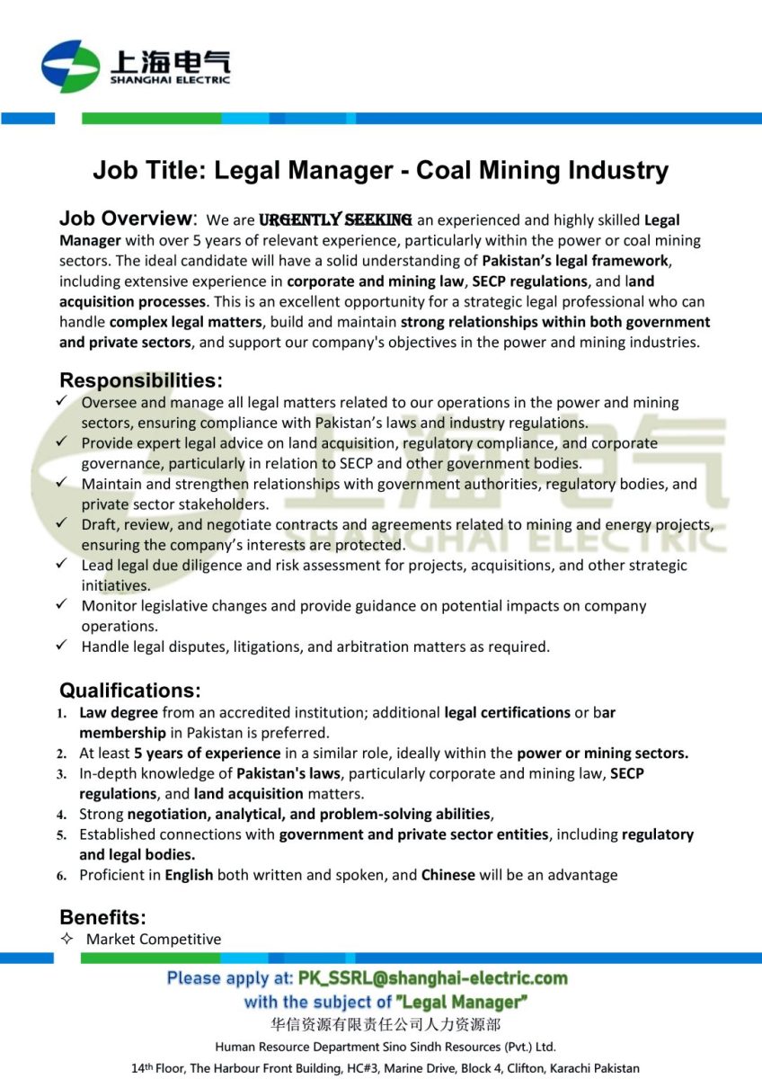 Shanghai Electric Jobs Legal Manager  1