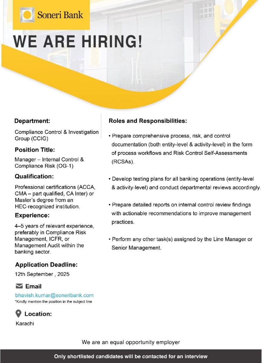Soneri Bank Limited Jobs September 2025 1