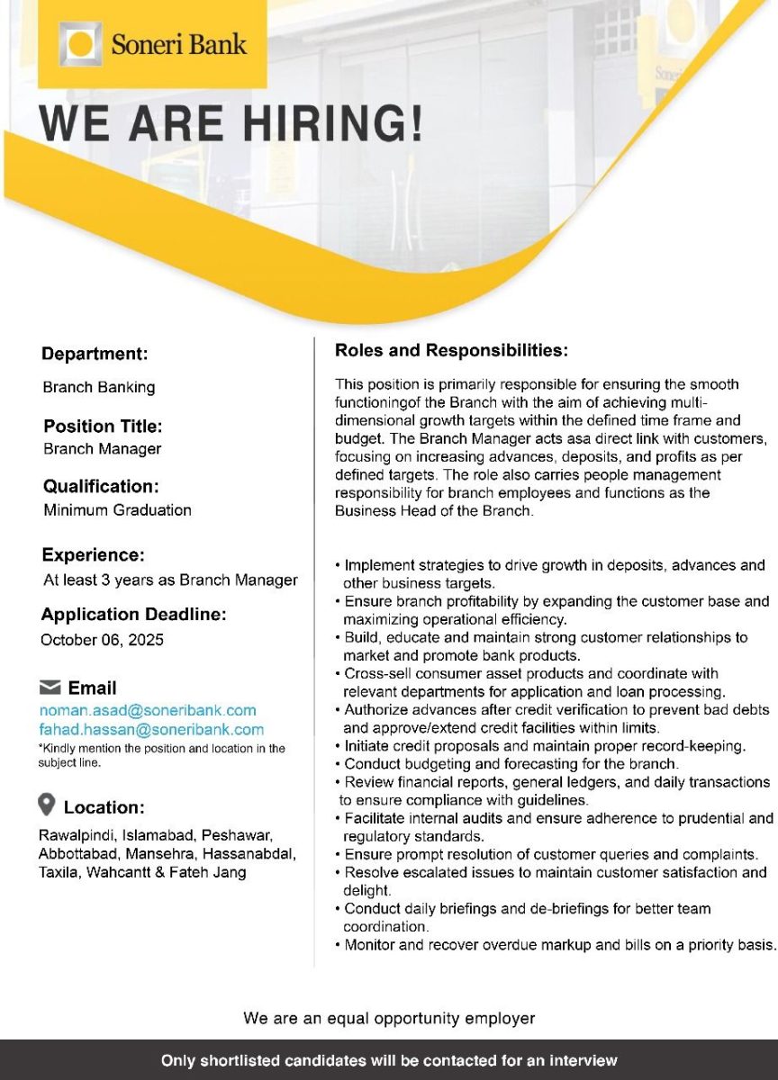 Soneri Bank Jobs Branch Manager 1
