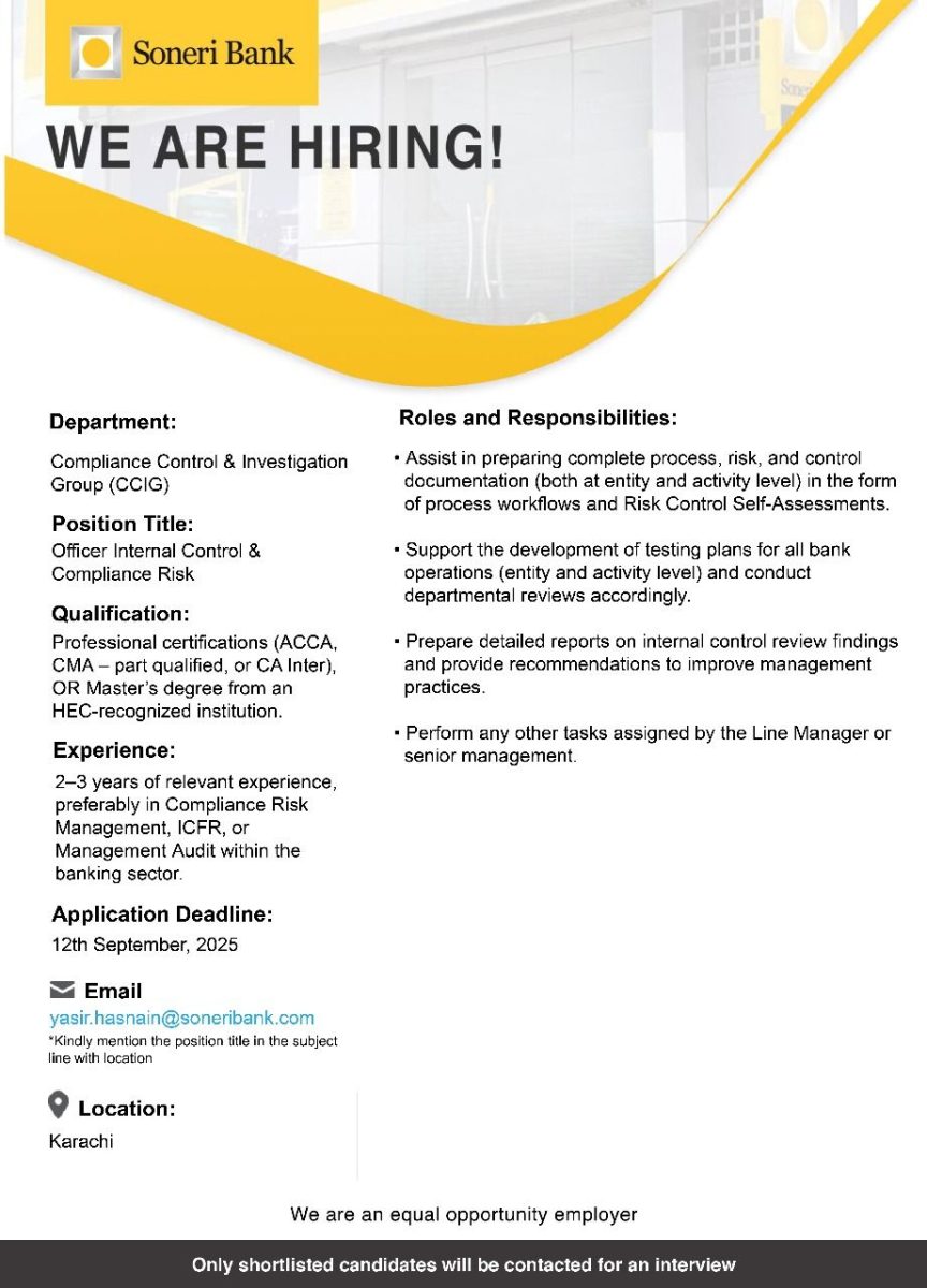 Soneri Bank Limited Jobs September 2025 2