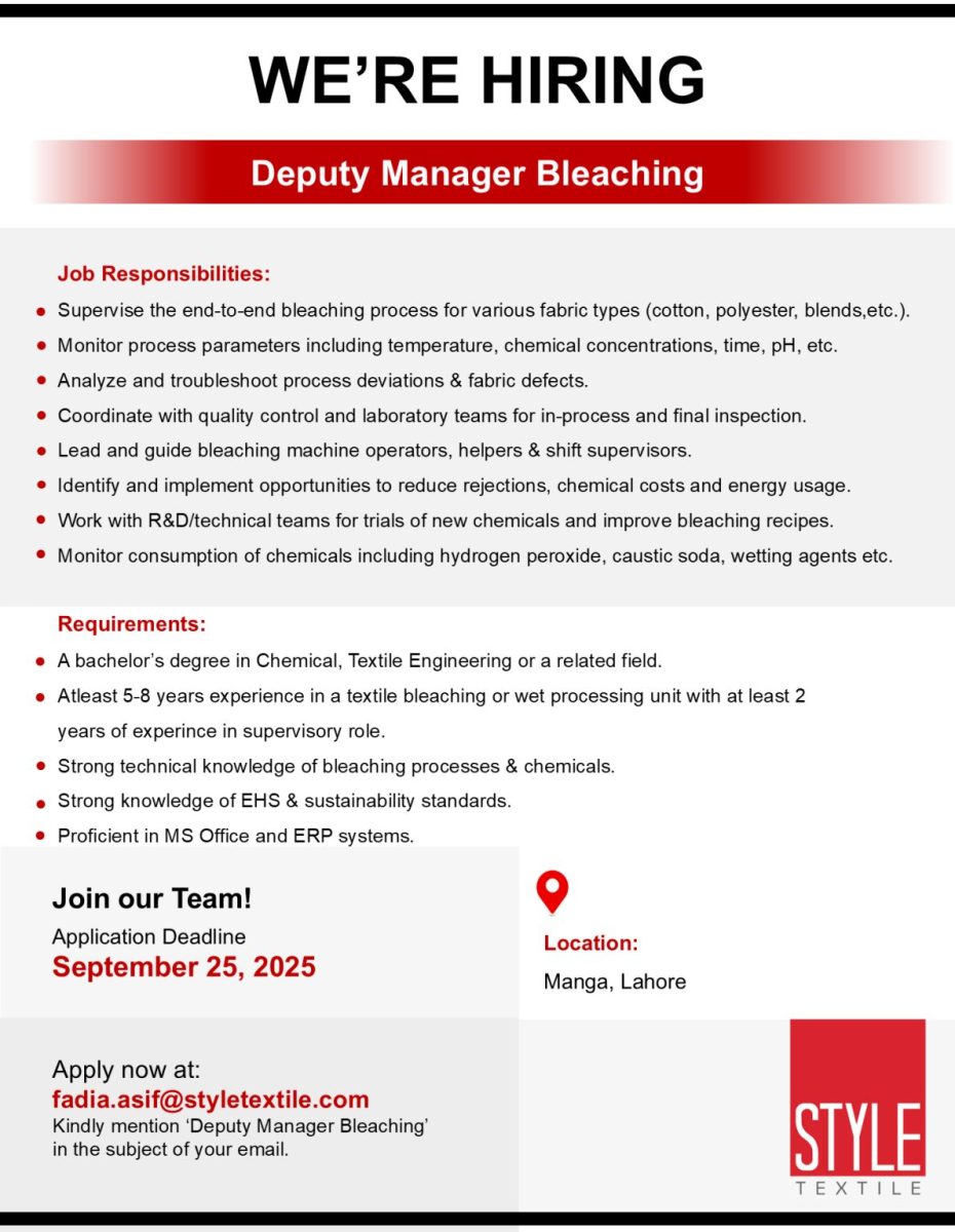 Style Textile Pvt Ltd Jobs Septemebr 2025 2