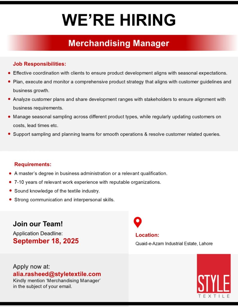 Style Textile Pvt Ltd Jobs Merchanidising Manager 1