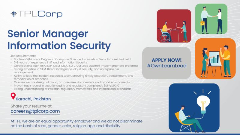 TPL Corporation Limited Jobs Senior Manager Information Security 1