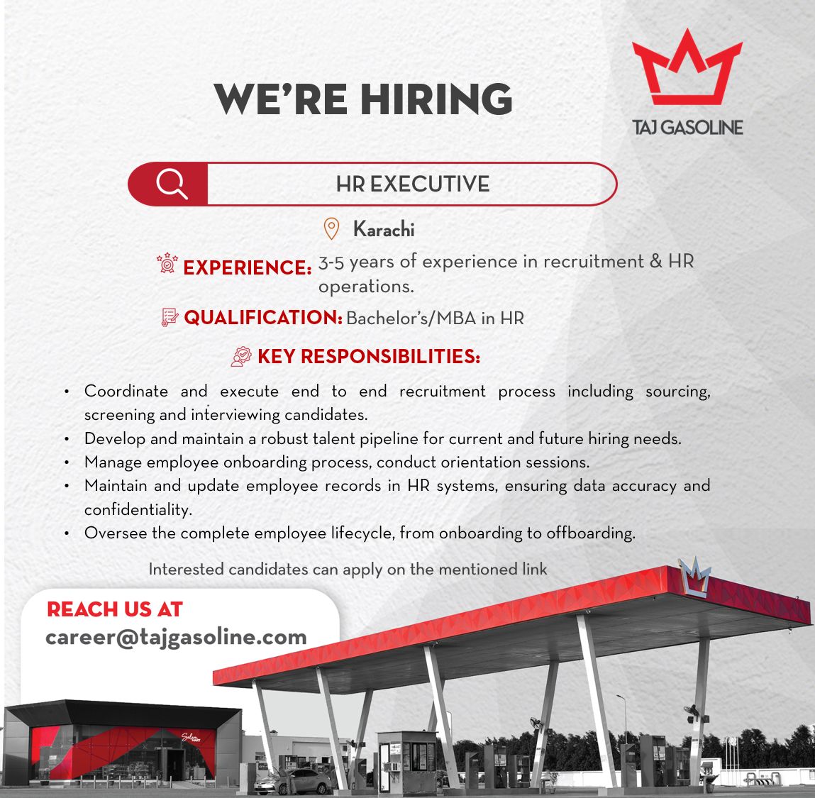 Taj Gasoline Pvt Ltd Jobs HR Executive 1