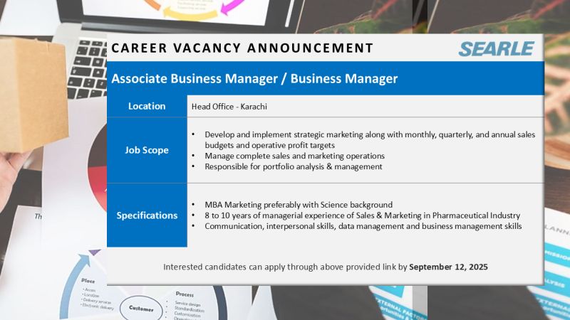 The SEARLE Company Jobs Associate Business Manager / Business Manager 1