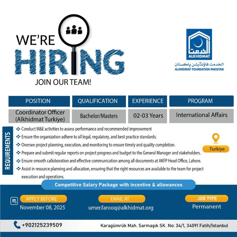 Alkhidmat Foundation Pakistan Jobs November 2025 2