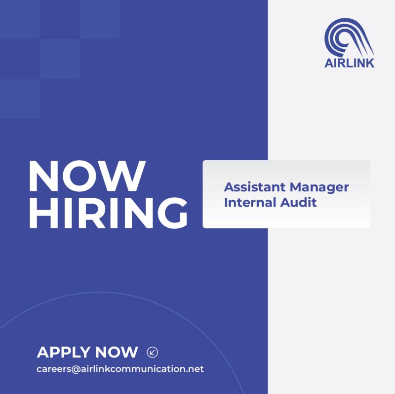Airlink Communications Limited Jobs Assistant Manager Internal Audit 1