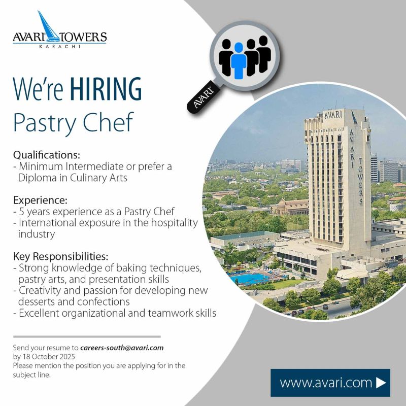 Avari Towers Jobs October 2025 1