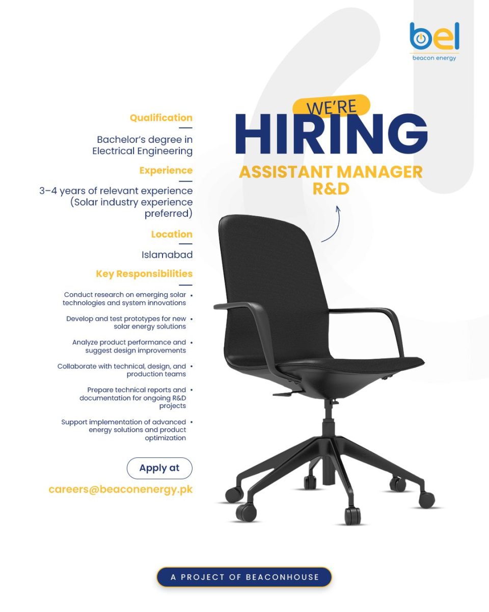 Beacon Energy Limited BEL Jobs Assistant Manager R&D 1