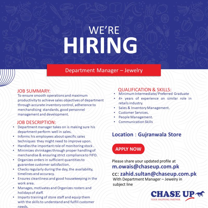 Chase Up Jobs October 2025 2
