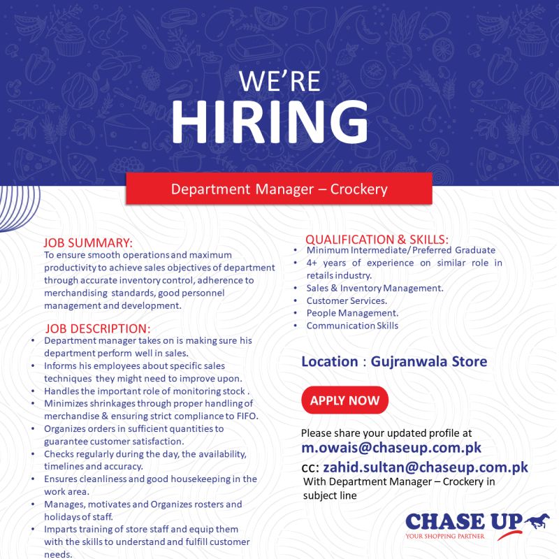 Chase Up Jobs October 2025 1