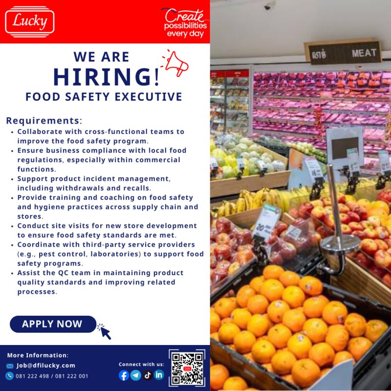 DFI Lucky Private Limited Jobs Food Safety Executive  1