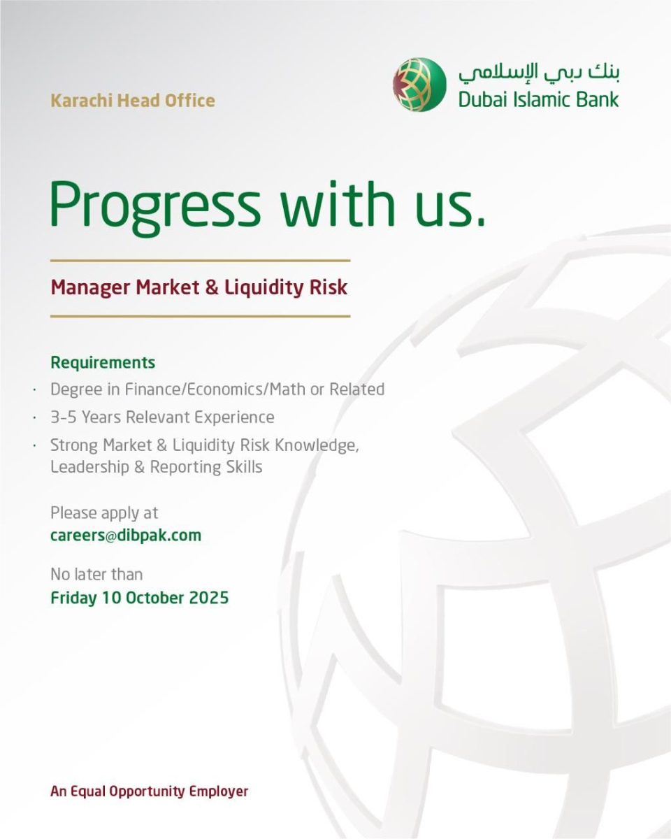 Dubai Islamic Bank Pakistan Jobs October 2025 2
