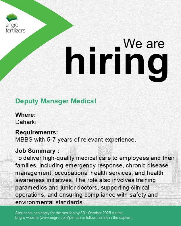 Engro Corporation Limited Jobs October 2025 1