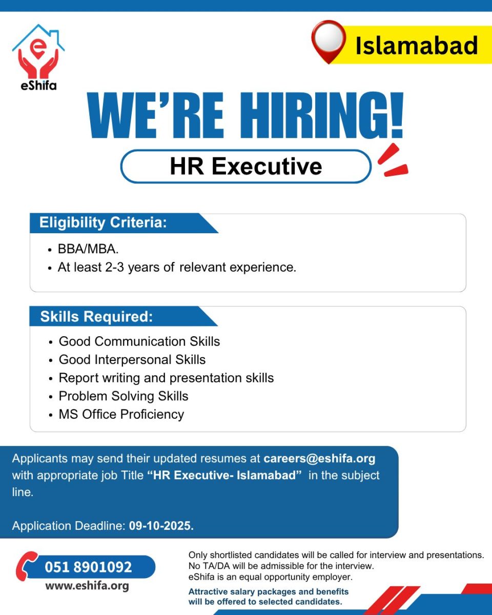 eShifa Jobs October 2025 3