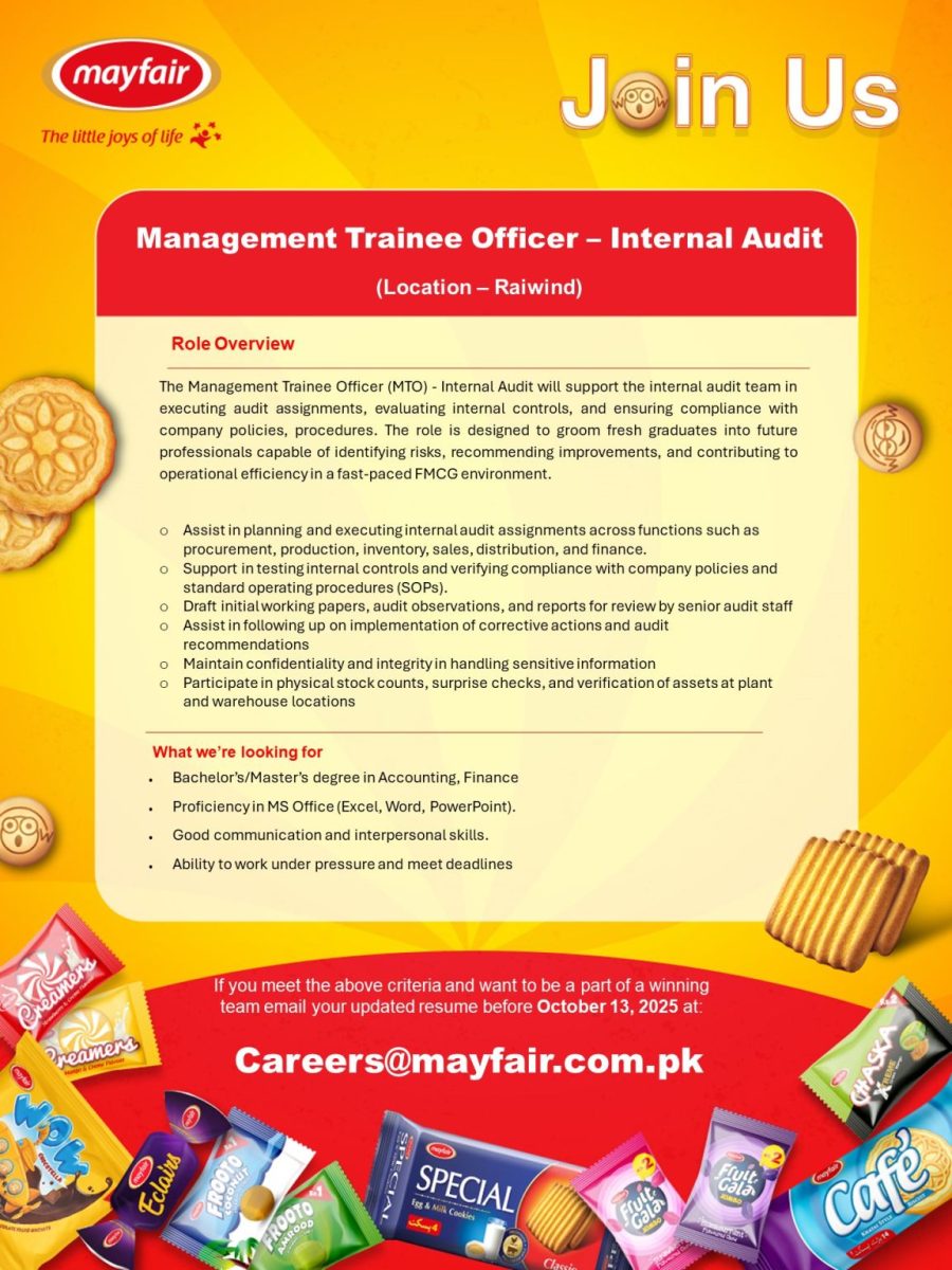 Mayfair Pakistan Jobs Management Trainee Officer Internal Audit 1