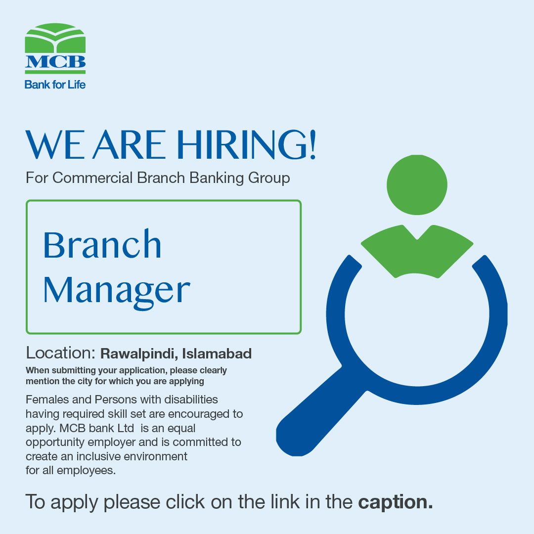 MCB Bank Limited Jobs Branch Manager 1