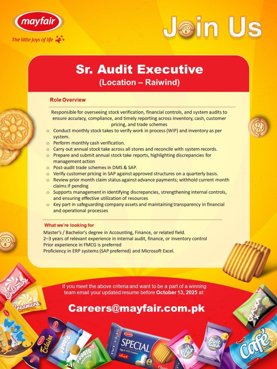 Mayfair Pakistan Jobs Sr Audit Executive 1