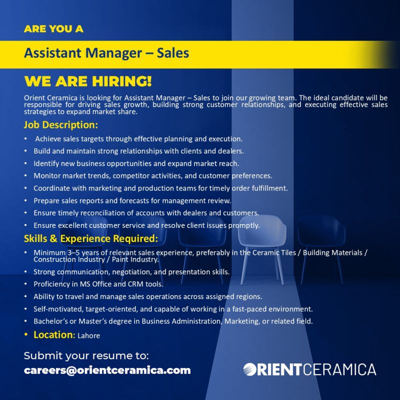 Orient Group Of Companies Jobs October 2025 1