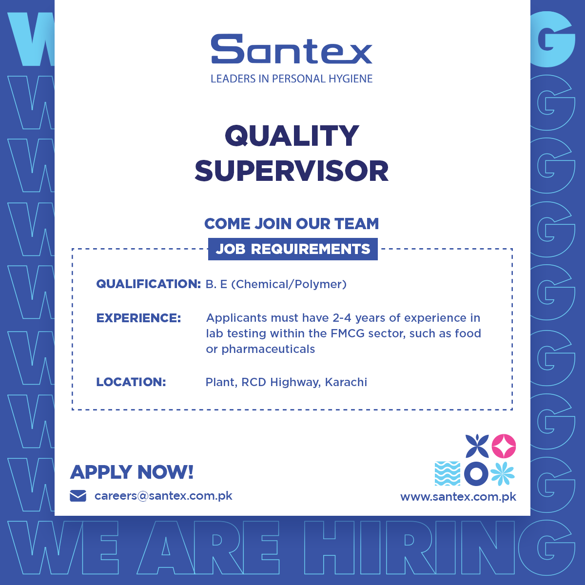 Santex Pvt Ltd Jobs Quality Supervisor 1