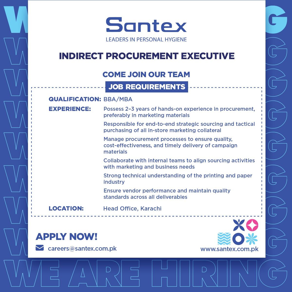 Santex Pvt Ltd Jobs Indirect Procurement Executive 1