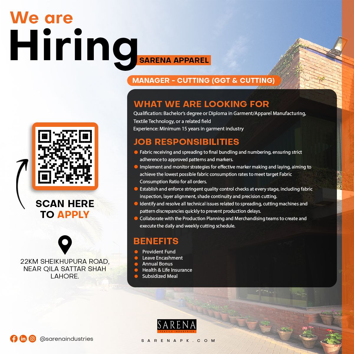 Sarena Textile Industries Jobs October 2025 1
