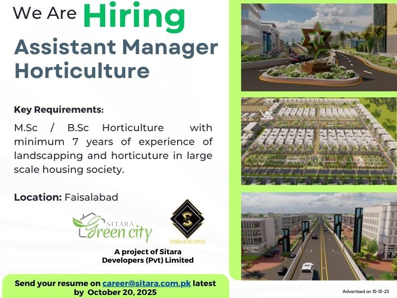 Sitara Chemical Industries Limited Jobs Assistant Manager Horticulture 1