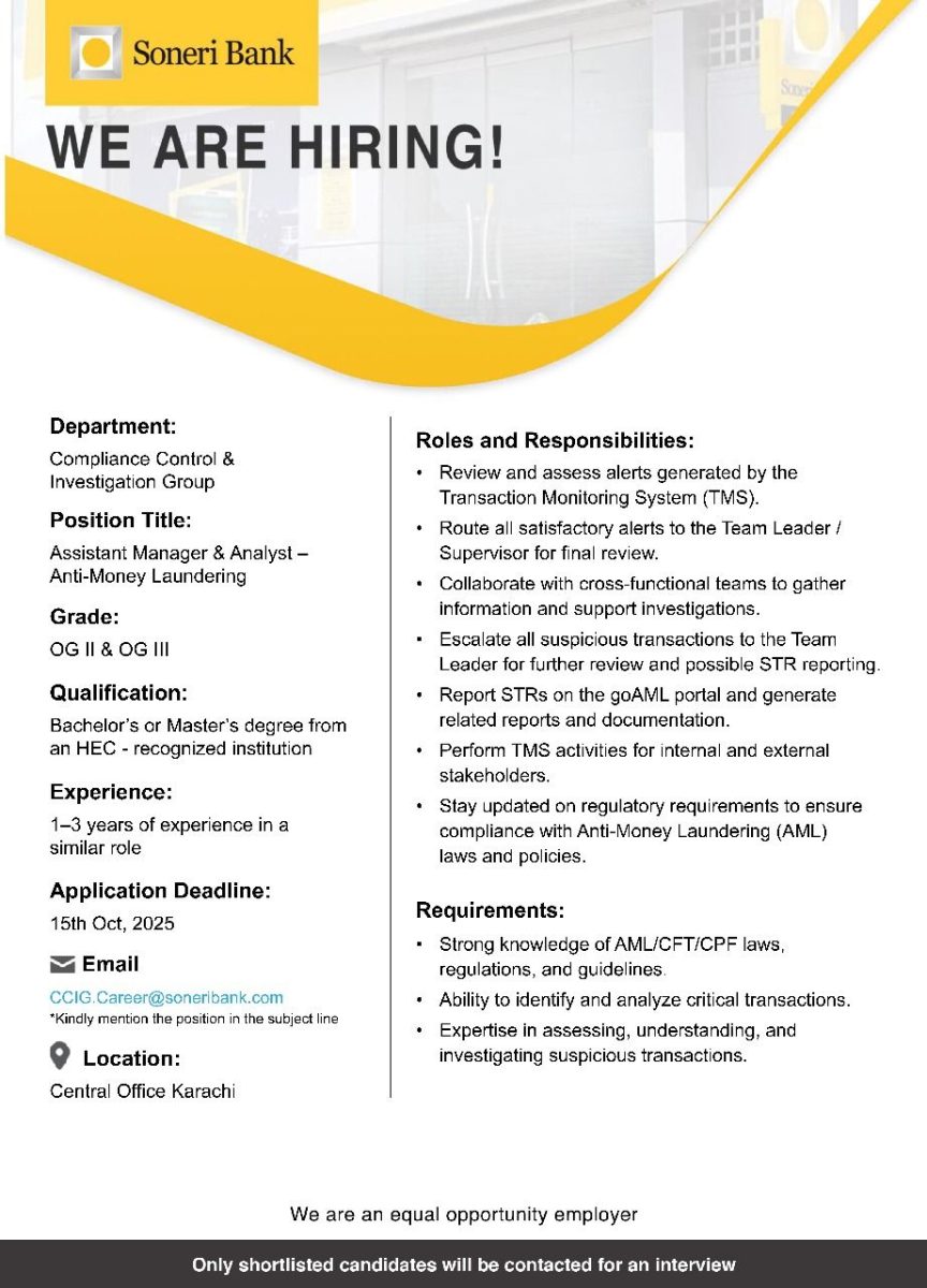 Soneri Bank Limited Jobs Assistant Manager & Analyst 1
