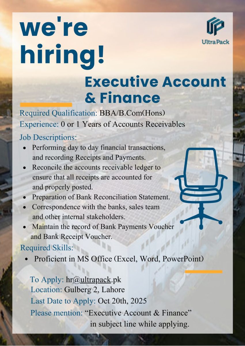 Ultra Pack Pvt Ltd Jobs Executive Account & Finance 1
