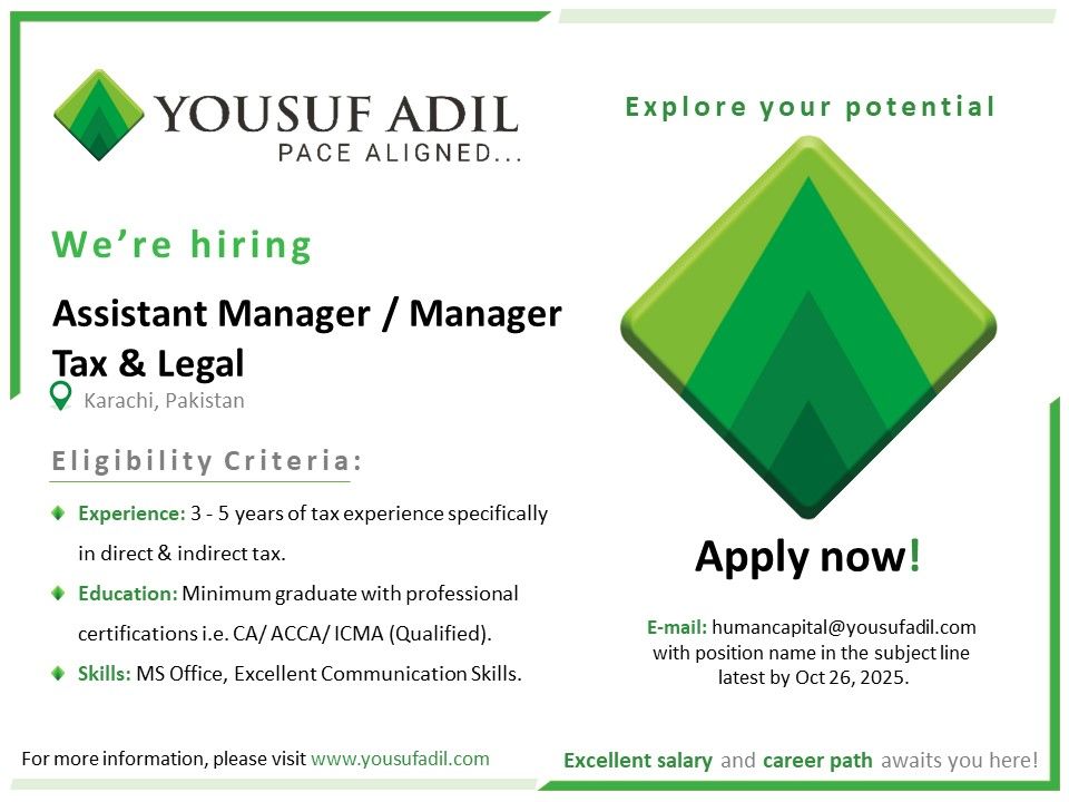 Yousuf Adil Consultancy Jobs October 2025 1