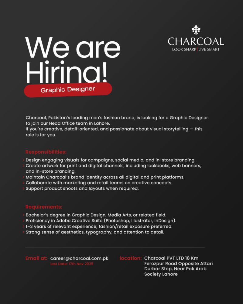 Charcoal Pvt Ltd Jobs Graphic Designer 1