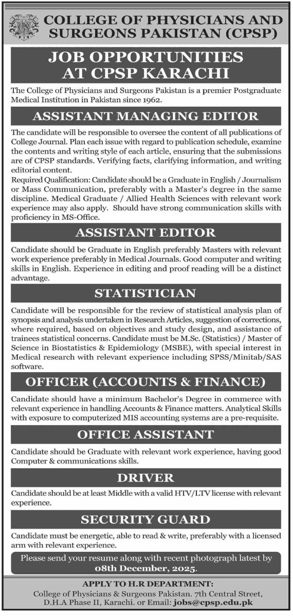 CPSP Jobs 23 November 2025 Dawn 1