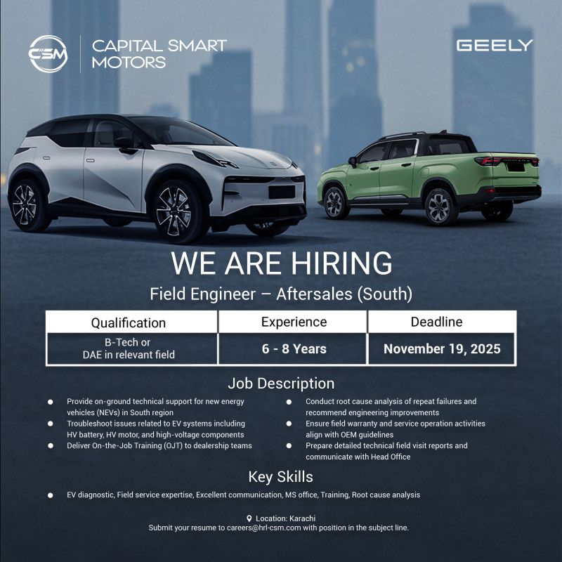 Capital Smart Motors Jobs Field Engineer 1