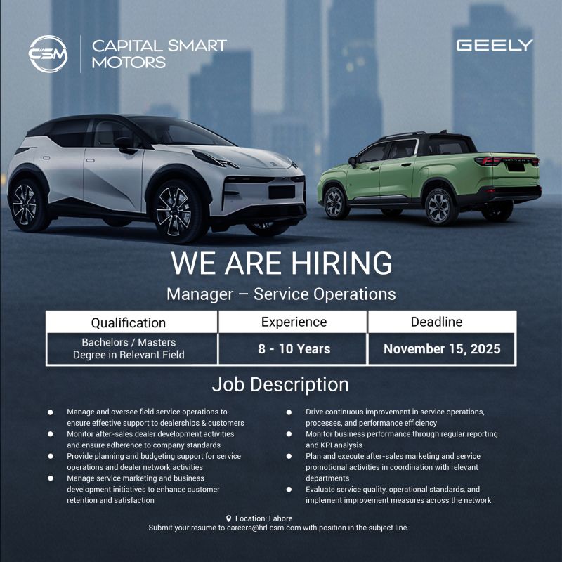 Capital Smart Motors Jobs Manager Service Operations 1