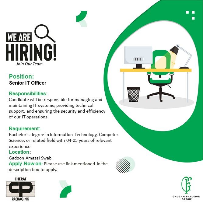 Cherat Packaging Ltd Jobs Senior IT Officer 1