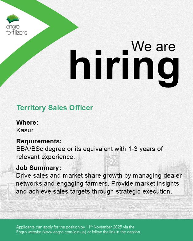 Engro Corporation Limited Jobs November 2025 2